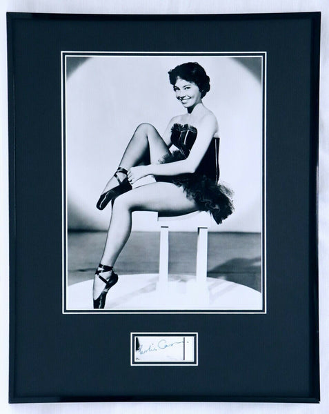 Leslie Caron Signed Framed 16x20 Photo Display An American in Paris Gigi 