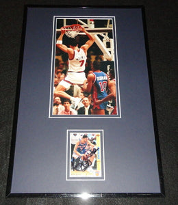 Kenny Sky Walker Dunk Signed Framed 11x17 Photo Display Knicks