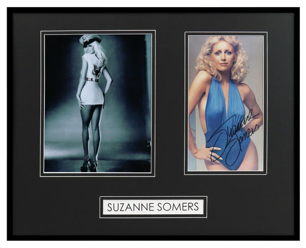 Suzanne Somers Signed Framed 16x20 Photo Set Three's Company Step by Step 	