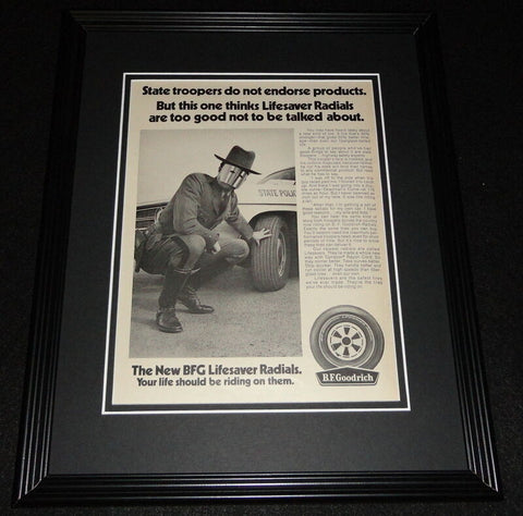 1970 BF Goodrich Tires State Trooper 11x14 Framed ORIGINAL Advertisement