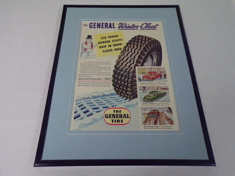 1951 General Tires Framed 11x14 ORIGINAL Vintage Advertisement