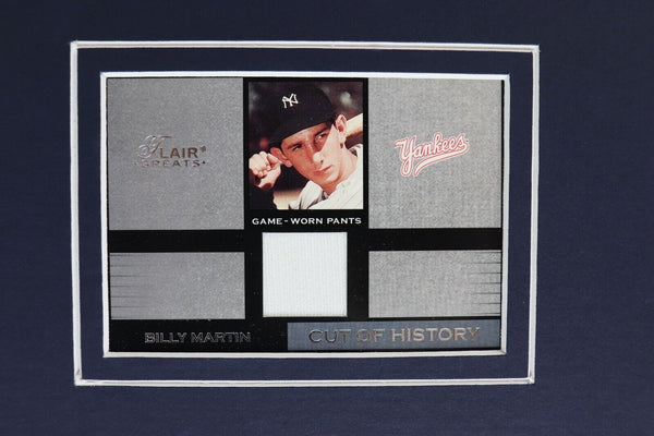 Billy Martin 16x20 Framed Game Used Pants & Photo Display Yankees