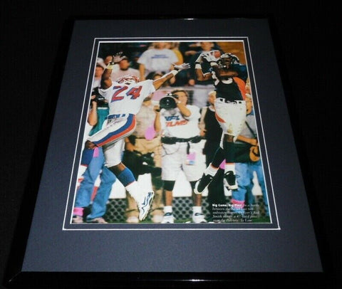 Rod Smith vs Ty Law 1997 Framed 11x14 Photo Display Broncos Patriots