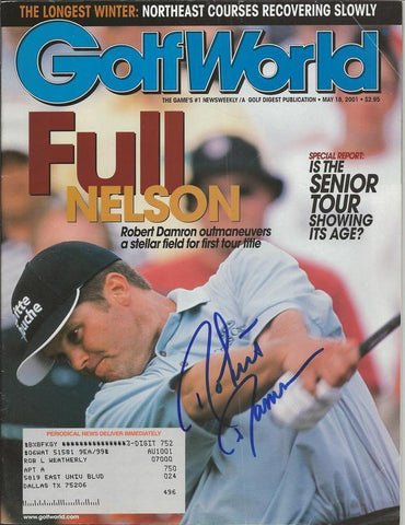 Robert Damron Signed 2001 Golf World Full Magazine