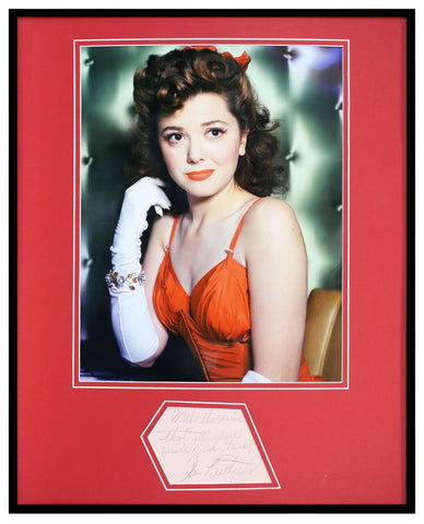 Ann Rutherford Signed Framed 16x20 Photo Poster Display JSA Gone With the Wind