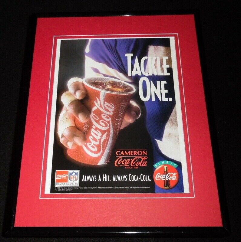 1993 Coca Cola / NFL Framed 11x14 ORIGINAL Advertisement 