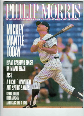 VINTAGE Apr 1989 Philip Morris Magazine Mickey Mantle