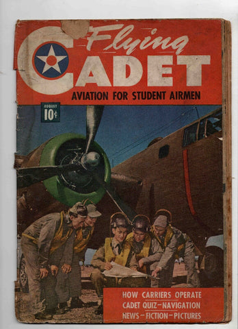 VINTAGE Aug 1943 Flying Cadet Magazine Aviation for Student Airmen