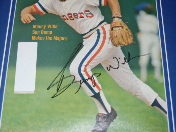 Bump Wills Signed Framed 1977 Sports Illustrated Magazine Cover Rangers