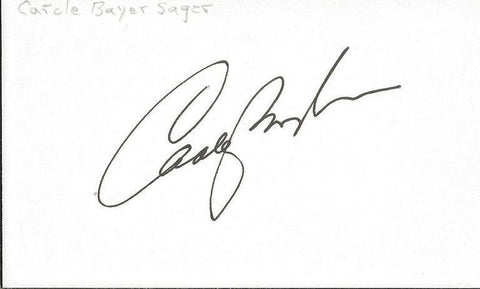 Carole Bayer Sager Signed Vintage 3x5 Index Card