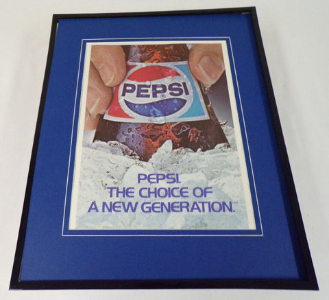 1985 Pepsi Choice of New Generation Framed 11x14 ORIGINAL Advertisement