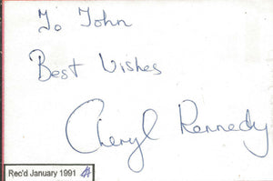 Cheryl Kennedy Signed Vintage Album Page My Fair Lady