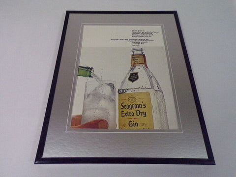 1966 Seagram's Gin Framed 11x14 ORIGINAL Vintage Advertisement B