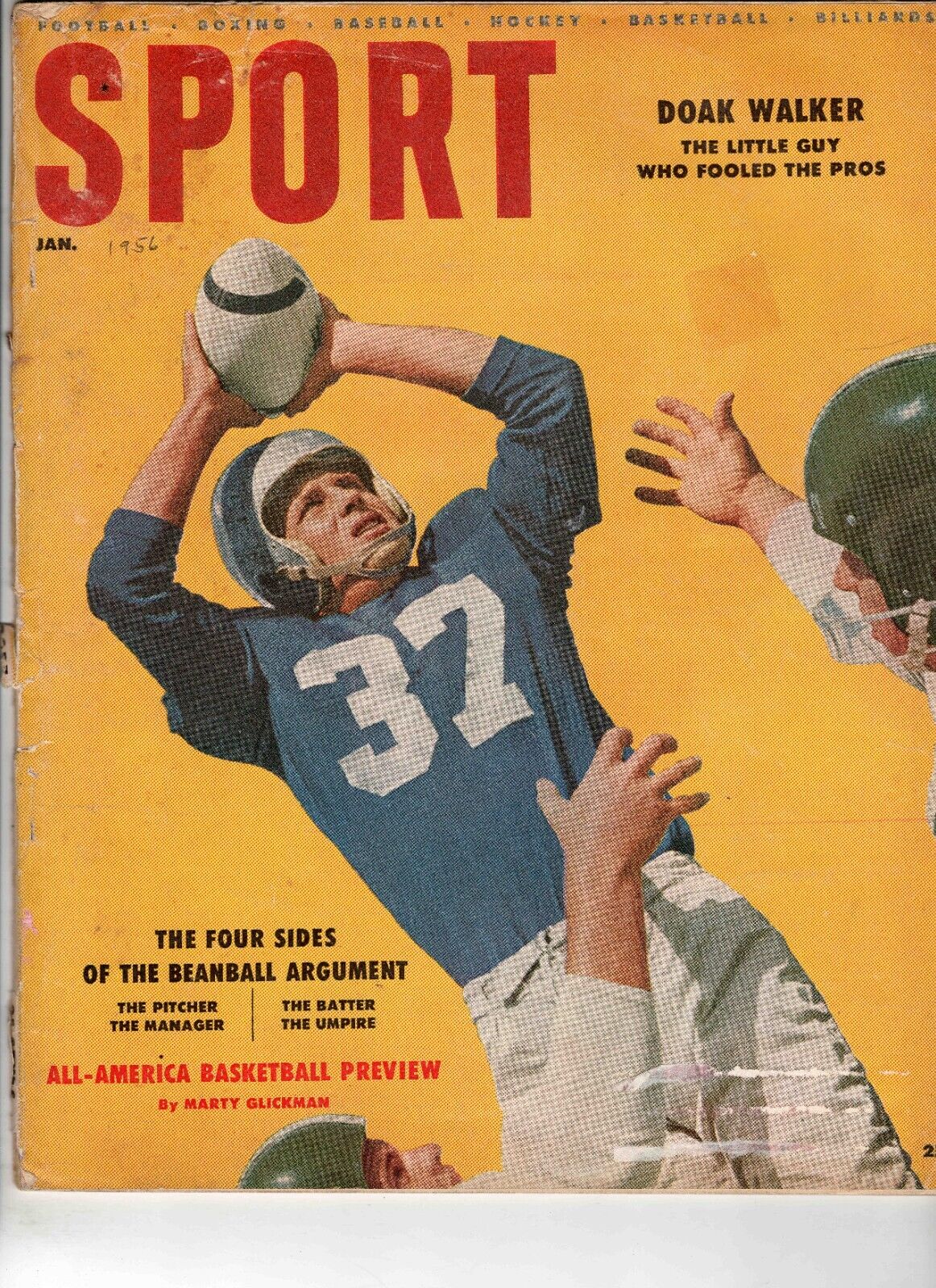 Jan 1956 Sport Magazine Doak Walker