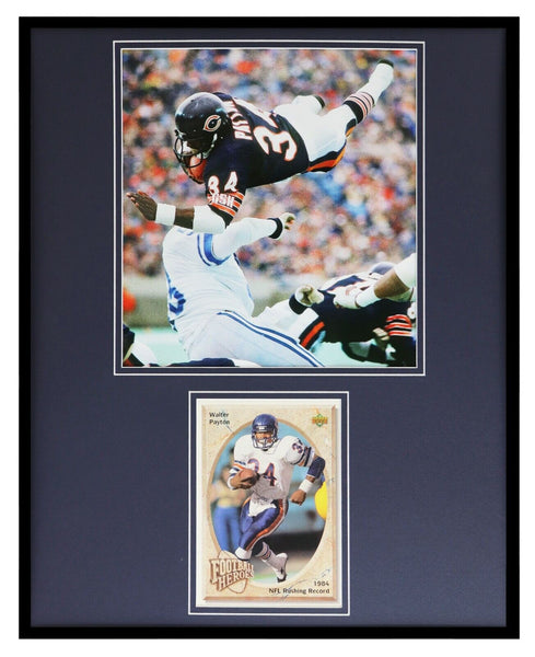 Walter Payton 16x20 Framed ORIGINAL 1992 Upper Deck Jumbo Card & Photo Set Bears