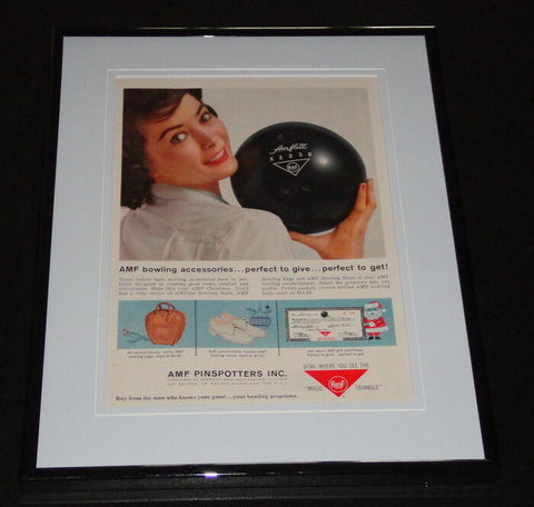 1959 AMF Pinspotters 11x14 Framed ORIGINAL Vintage Advertisement