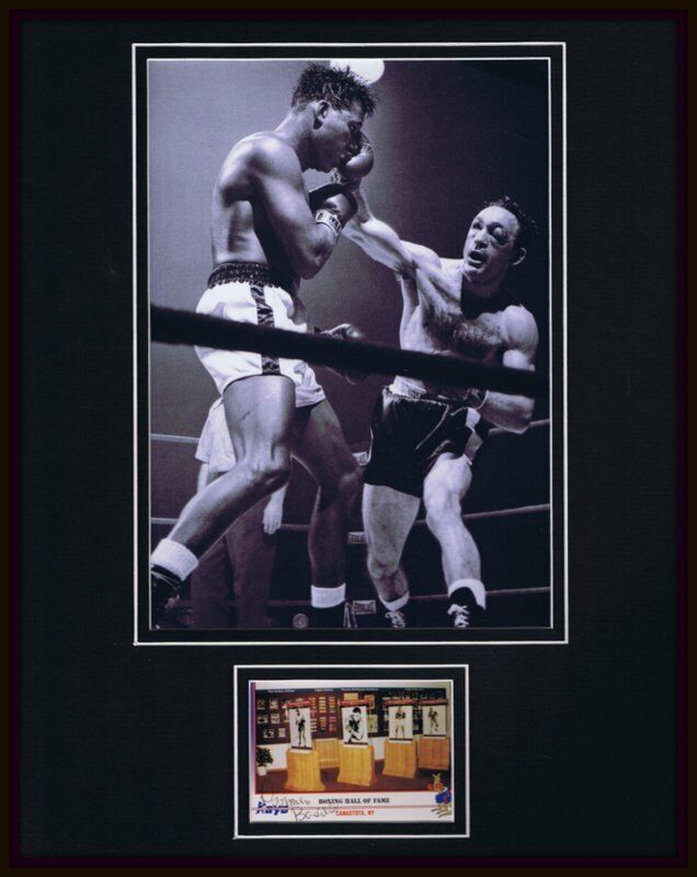 Carmen Basilio Signed Framed 11x14 Photo Display 