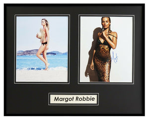 Margot Robbie Signed Framed 16x20 Photo Set Suicide Squad Wolf of Wall Street