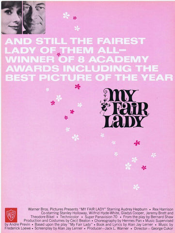 My Fair Lady 1965 ORIGINAL Vintage 9x12 Industry Ad Audrey Hepburn Rex Harrison