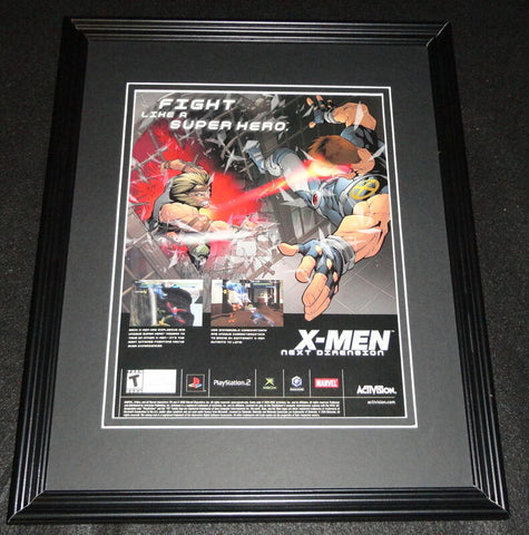 X Men Next Dimension 2002 PS2 XBox Framed 11x14 ORIGINAL Vintage Advertisement