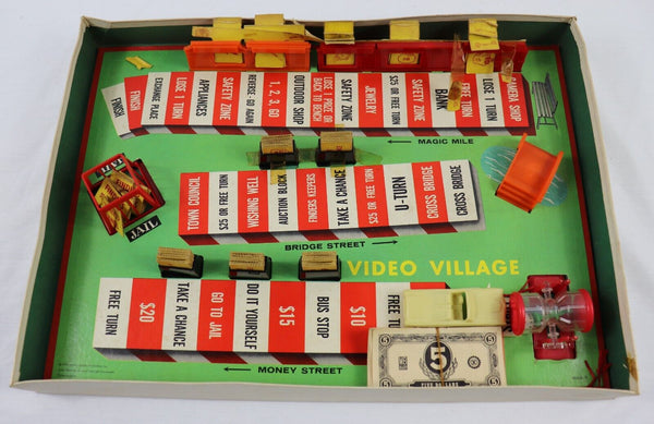 VINTAGE 1960 Milton Bradley Video Village Board Game