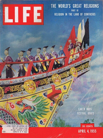 ORIGINAL Vintage Life Magazine April 4 1955 Festival Boats