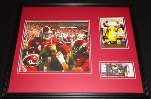 2008 Alabama vs LSU Framed 16x20 Photo & Repro Ticket & Program Cover Set