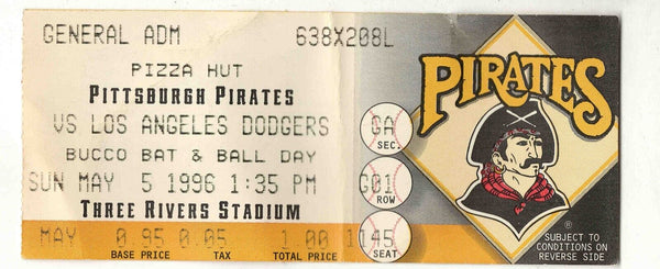 May 5 1995 LA Dodgers @ Pittsburgh Pirates Ticket Mike Piazza