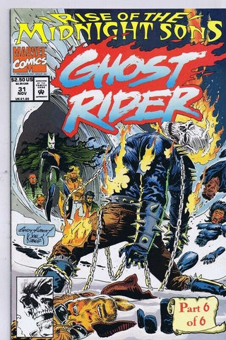 Ghost Rider #31 ORIGINAL Vintage 1992 Marvel Comics 1st Midnight Sons