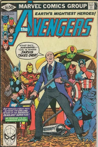 Avengers #201 ORIGINAL Vintage 1980 Marvel Comics Jarvis