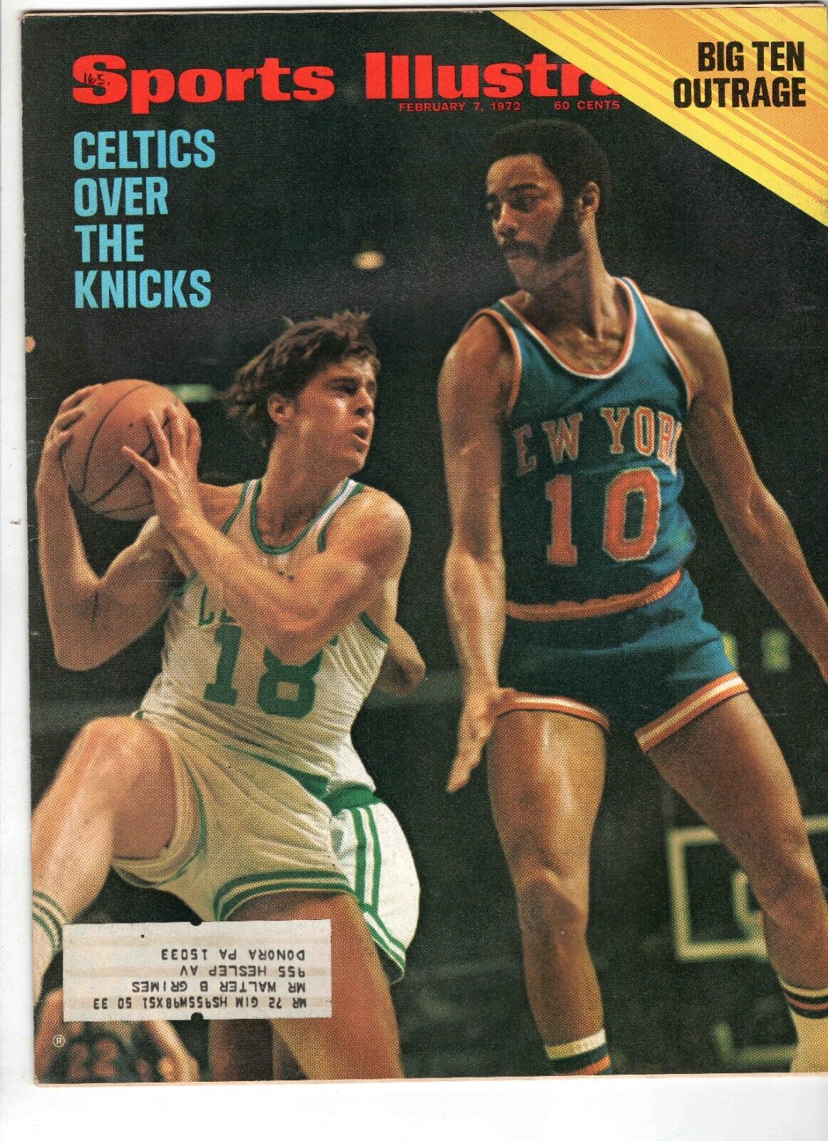 Feb 7 1972 Sports Illustrated Magazine Walt Frazier Dave Cowens Knicks Celtics