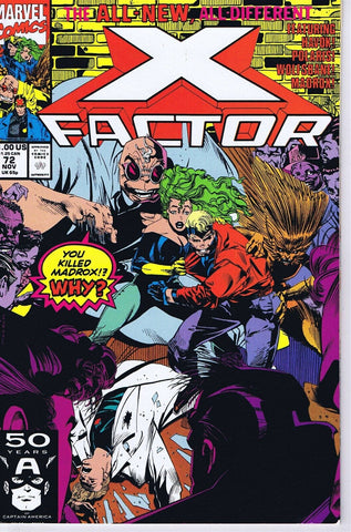 X Factor #72 ORIGINAL Vintage 1991 Marvel Comics 