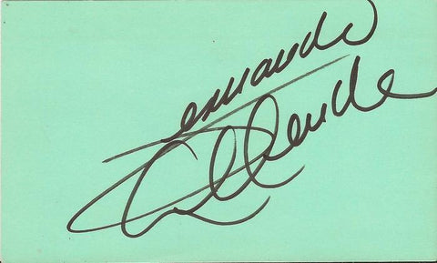 Fernando Allende Signed 3x5 Index Card B