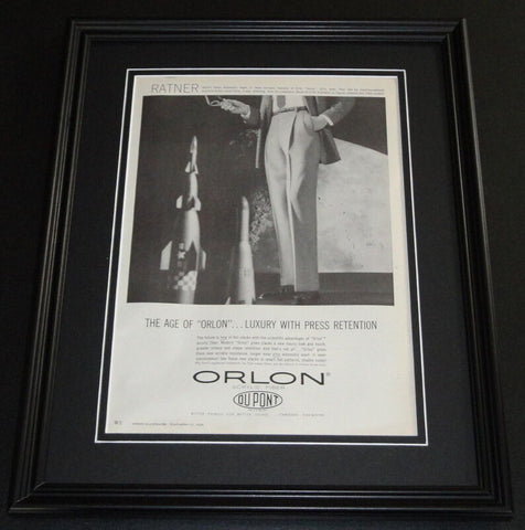 1959 Dupont Orlon Slacks 11x14 Framed ORIGINAL Vintage Advertisement