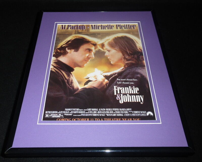 Frankie & Johnny 1991 Framed 11x14 ORIGINAL Advertisement Al Pacino M Pfeiffer