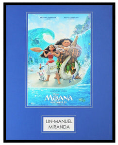 Lin Manuel Miranda Signed Framed 16x20 Photo Display AW Moana Hamilton