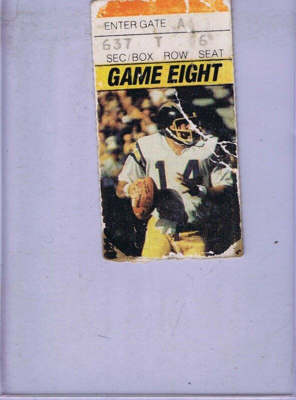 Nov 25 1984 SD Chargers @ Pittsburgh Steelers Ticket Dan Fouts 