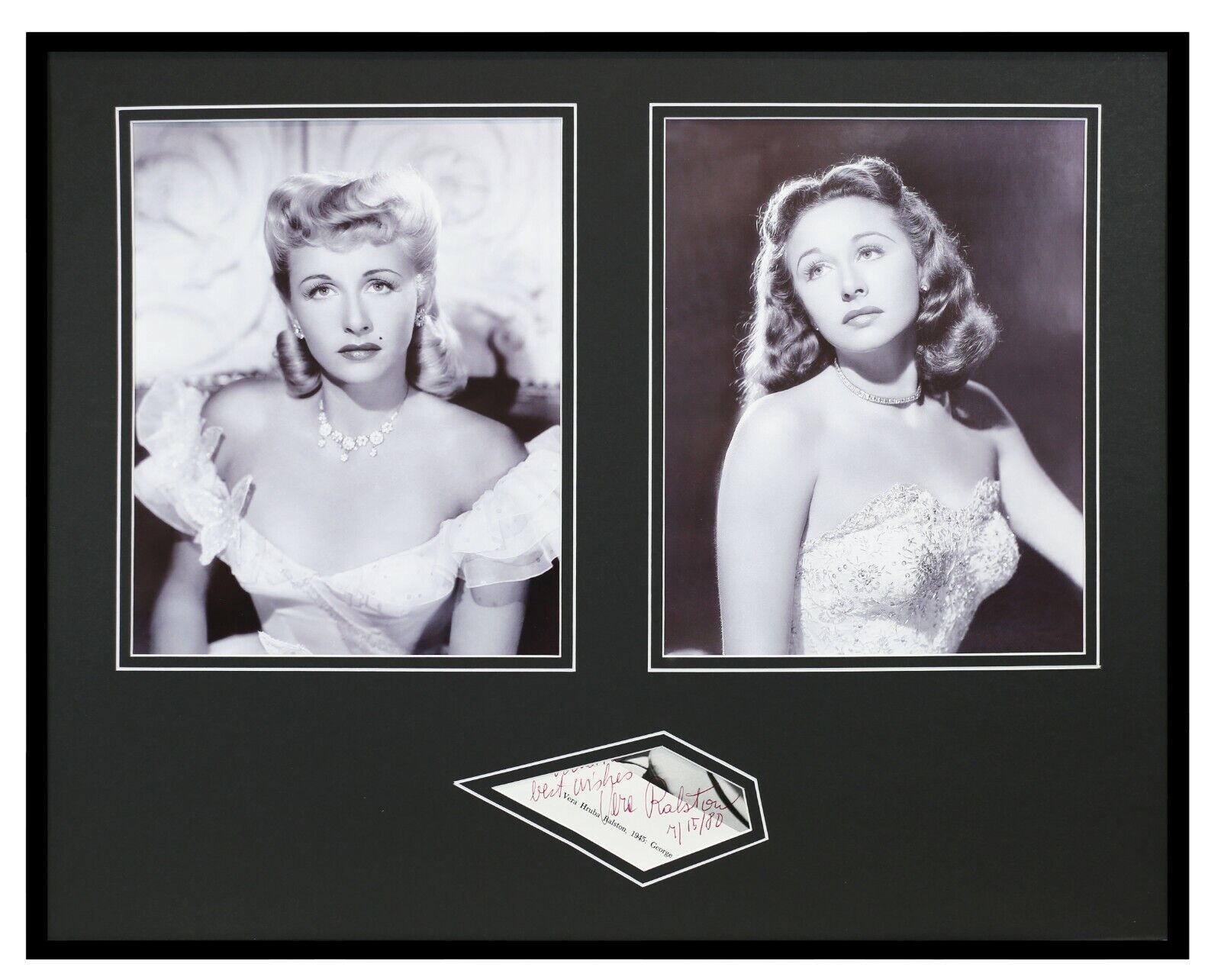 Vera Ralston Signed Framed 16x20 Photo Set 