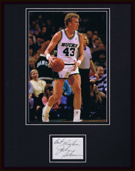 Jack Sikma Signed Framed 11x14 Photo Display Bucks Sonics