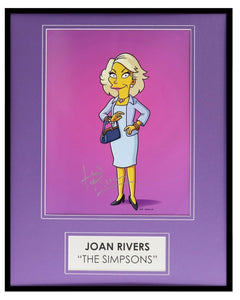 Joan Rivers Signed Framed 16x20 Photo Display AW The Simpsons