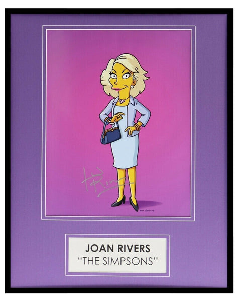 Joan Rivers Signed Framed 16x20 Photo Display AW The Simpsons