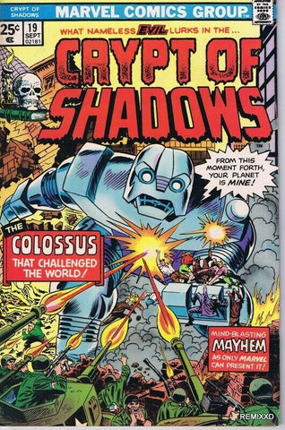 Crypt of Shadows #19 ORIGINAL Vintage 1975 Marvel Comics 