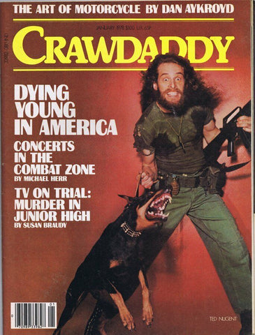 ORIGINAL Vintage January 1978 Crawdaddy Magazine Ted Nugent w/ Doberman