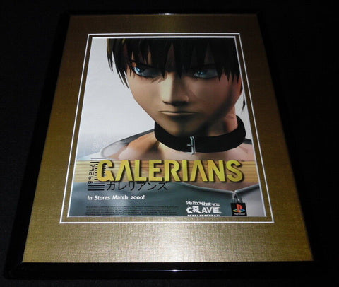 Galerians 2000 Playstation Framed 11x14 ORIGINAL Advertisement 