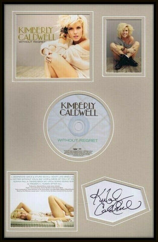 Kimberly Caldwell Signed Framed 11x17 Photo & CD Display American Idol