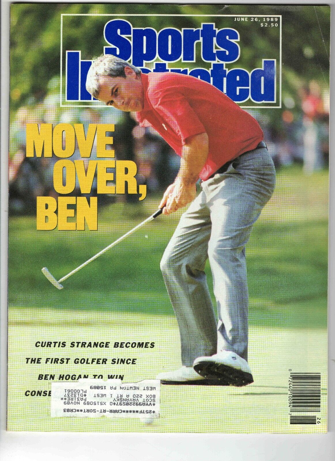 June 26 1989 Sports Illustrated Magazine Curtis Strange