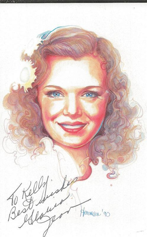 Gloria Jean Signed 3.5x5.5 Photo Card JSA 