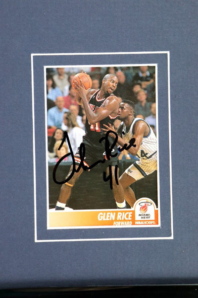 Glen Rice Signed Framed 11x17 Photo Display Michigan