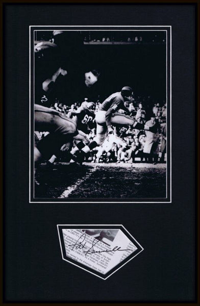 Pat Summerall Signed Framed 11x17 Photo Display JSA Giants