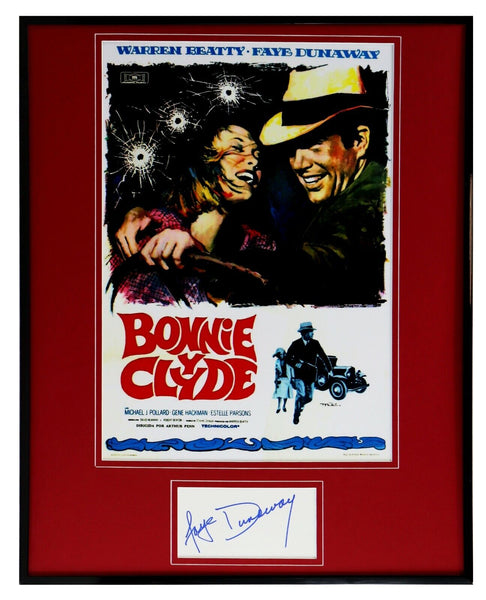 Faye Dunaway Signed Framed 16x20 Bonnie & Clyde Poster Display 